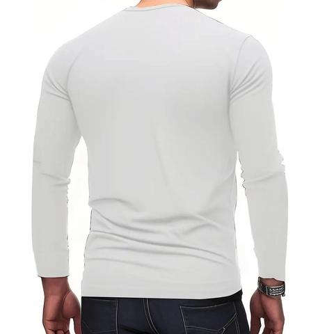 Herren Langarm T-Shirt Mit Rundhalsausschnitt Polyester Casual Slim Fit Sporttop Kontrast Raglanärmel Farbverlauf Bedrucktes Tee