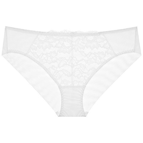 Bragas de Encaje y Malla Sexy para Mujer Transpirable Levantamiento de Cadera Cintura Baja Floral con Entrepierna de Algodón