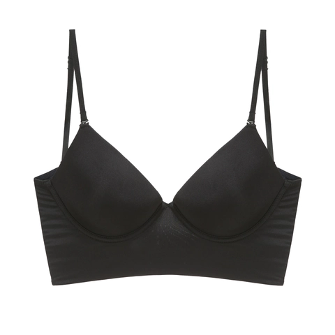 Reggiseno da Donna Stile Francese Senza Cuciture Scollo a U Schiena Scoperta Sexy Liscio Coppa Preformata Sottile con Ferretto Morbido