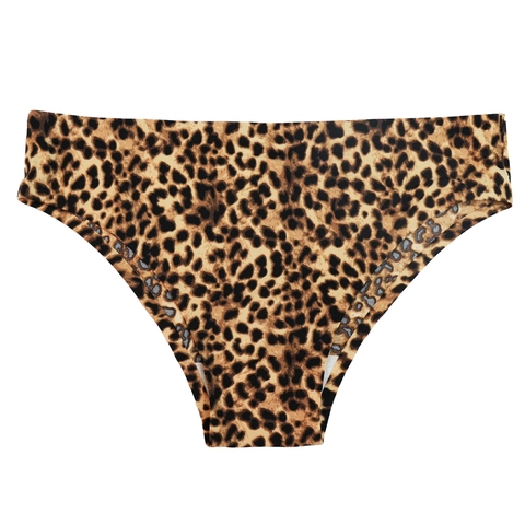 Culottes Sexy pour Femmes Sans Couture Imprimé Léopard Zèbre Soie de Glace Taille Basse Respirant Invisible Soufflet en Coton Lingerie