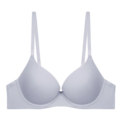Soutien-Gorge Sexy Sans Couture Pour Femmes Bonnet Moulé Mince Lisse Réducteur Armature Souple Maintien Latéral Lingerie Unie