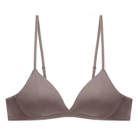Bralette Senza Cuciture Francese Coppa a Triangolo Senza Ferretto Reggiseno Sottile per Donna Quotidiano Comodo Intimo
