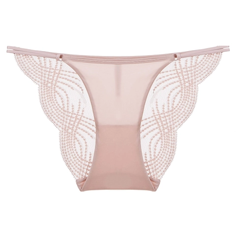 Mutandine Sexy in Pizzo da Donna Stile Francese Traspirante a Vita Bassa in Nylon Con Tassello in Cotone Sollevamento Glutei Intimo
