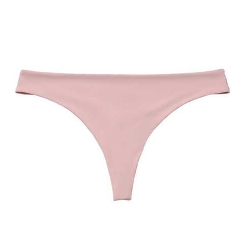 Tanga Sin Costuras Para Mujer Sexy Tiro Bajo Nailon Transpirable Ropa Interior Invisible Bragas T-Back Uso Diario