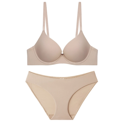 Reggiseno E Mutandine Senza Cuciture Da Donna Liscio Traspirante Coppa Sottile Intimo Lingerie Taglie Forti Ferretto Morbido Push Up