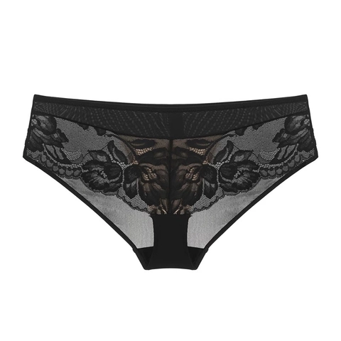 Mutandine da Donna Sexy in Pizzo Ricamato Vita Bassa Traspirante a Rete Floreale Elegante Biancheria Intima Intagliata