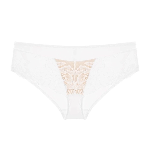 Mutandine da Donna Sexy in Pizzo Ricamato Vita Bassa Traspirante a Rete Floreale Elegante Biancheria Intima Intagliata