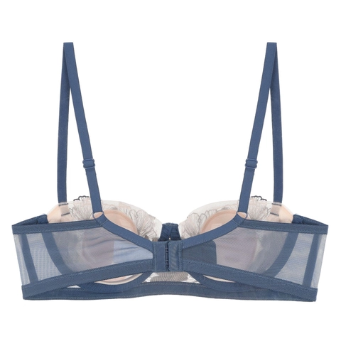 Sexy French Style Floral Lace Embroidery Bra For Women 1/2 Cup Underwire Supportive Thin Mold Cup Breathable Lingerie