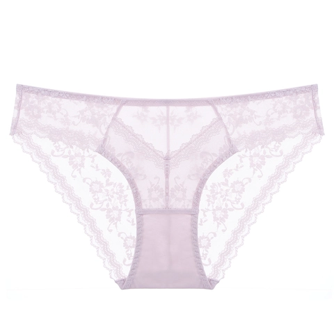 Vrouwen Sexy Kant Onderbroeken Franse Stijl Ultradun Ademend Bloem Lage Taille Slips Katoen Kruis Lingerie