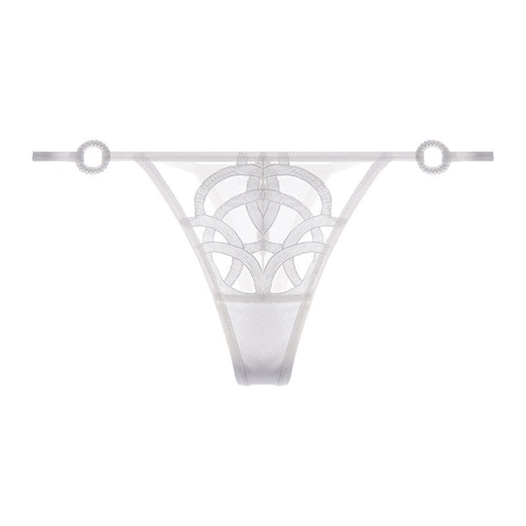 Tanga de Encaje Sexy para Mujer con Bordado Cintura Baja Geométrico Calado Transpirable G-String Lencería Ropa Interior