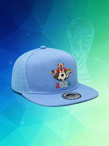 2026 Weltmeisterschaft Thema Trucker Hut Polyester Baumwolle Mesh Verstellbar Atmungsaktiv Flache Krempe Sport Snapback