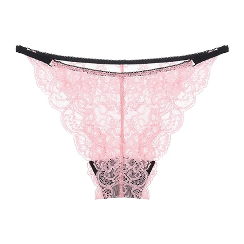 Mutandine in Pizzo Sexy Francese da Donna Traspirante Trasparente a Vita Bassa Perizoma Lingerie Regolabile Sollevamento Fianchi