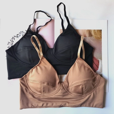 Französischer Stil Sexy Kabelloser BH Für Damen Dünner Atmungsaktiver Bralette Nahtloser Kreuzrücken Weste Stil BH Nylon Lingerie