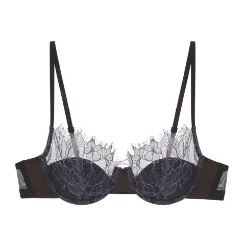 Sujetador Push Up de Encaje de Pestañas Francés para Mujer Sexy Delgado Calado Aro Suave Bralette Confort Bordado Lencería
