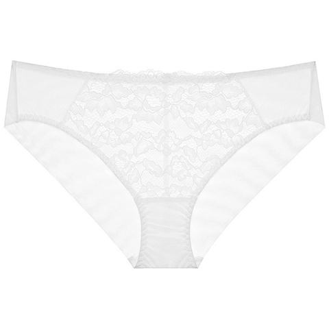 Bragas de Encaje Sexy para Mujer Malla Transpirable Bordado Floral Cintura Baja Lencería Entrepierna de Algodón Suave Confort