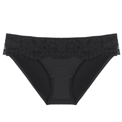 Women French Style Floral Embroidered Lace Panties Ultra Thin Cotton Crotch Low Waist Sexy Briefs Hip Lifting Underwear