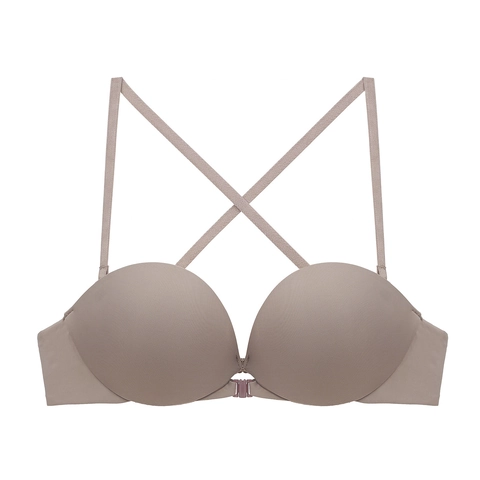 Women French Seamless Front Buckle Bra Gathering Push Up Brassiere Soft Cup Beautiful Back Multiway Straps Lingerie