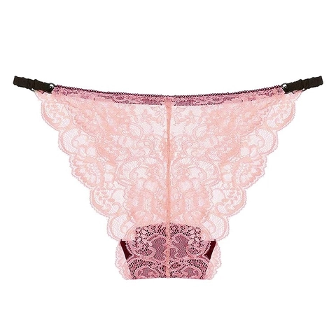 Braguitas de Encaje Sexy para Mujer Fina Transparente Cintura Baja Lencería Transpirable Levantamiento de Glúteos Floral Ropa Interior Mujer