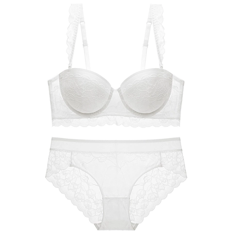 Sexy Damen Lingerie Set Mit Blumenspitze BH Und Slip Atmungsaktiv Push Up Unterwäsche Set Für Den Sommer Elegant