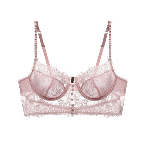 French Lace Sexy Underwire Bra For Women Ultra Thin Breathable Push Up Bralette Backless Adjustable Straps Lingerie
