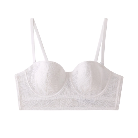 Women's Sexy French Lace Bra Thin Rabbit Ear Cup Soft Wire Underwear Breathable Big Bust Minimizer Bralette Brassiere
