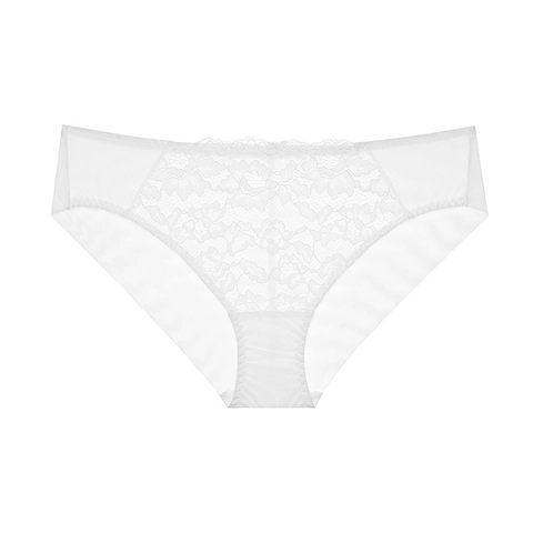 Braguitas de Encaje y Malla Sexy para Mujer Transpirable Floral Hueco Cintura Media Bragas Entrepierna de Algodón Lencería