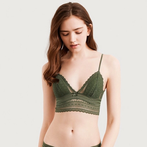 Reggiseno Sexy in Pizzo Francese Donna Schiena Scoperta a U Coppa a Triangolo Senza Ferretto Sottile Comodo Bella Schiena Biancheria