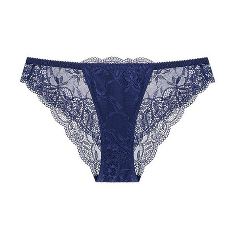 Bragas de Encaje Sexy para Mujer Cintura Baja Transparentes con Flores Calzones Transpirables Lencería Estilo Francés