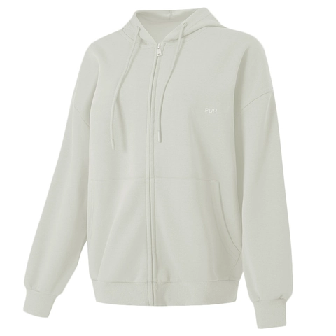 Damen Casual Lockere Kapuzenpullover Mit Reißverschluss Langarm Sportjacke Baumwollmischung Laufen Yoga Top Mit Taschen