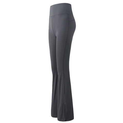 Women High Waisted Flare Yoga Pants Butt Lifting Tummy Control Split Hem Sport Leggings Athletic Fitness Workout Pants