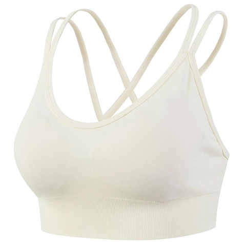Nahtloser Sport-BH Für Damen Mit Überkreuztem Rücken Stoßfester Yoga-BH Gepolstert Ohne Bügel Für Fitness Studio