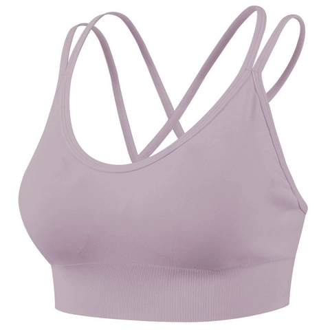 Nahtloser Sport-BH Für Damen Mit Überkreuztem Rücken Stoßfester Yoga-BH Gepolstert Ohne Bügel Für Fitness Studio