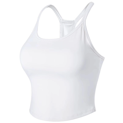 Damen Nahtloser Sport BH Mit Brustpolstern Racerback Yoga Tank Top Hohe Elastizität Atmungsaktiv Fitness Laufen Crop Top Activewear