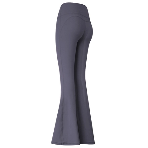 Damen Schlaghose Yoga Hohe Taille Bauchkontrolle Push Up Schlankheits-Effekt Sport Leggings Fitnesshose
