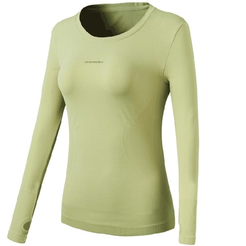 Top de Yoga de Manga Larga para Mujer Ajustado de Secado Rápido Camiseta Deportiva Sin Costuras Con Agujeros para Pulgar