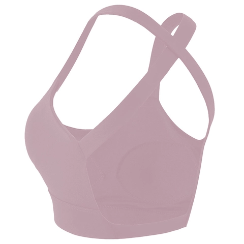 Damen High Support Sport BH Stoßfest Integriert Gepolstert Yoga Top Überkreuzter Rücken Laufen Training Fitness Gym Weste