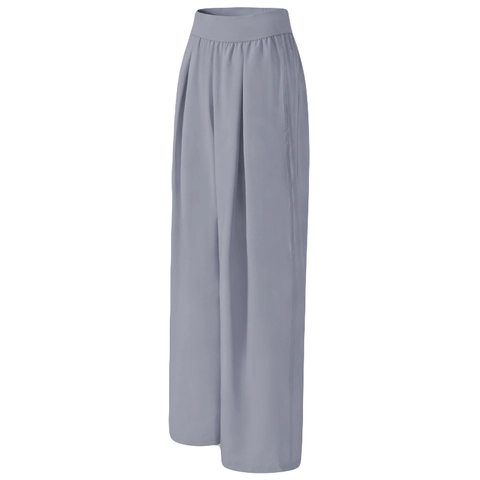 Women High Waisted Wide Leg Yoga Pants Quick Dry Breathable Loose Fit Pleated Workout Trousers For Fitness Gym Running