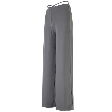 Women Cooling High Waist Yoga Wide Leg Pants Minimalist Casual Lace Up Fitness Trousers For Running Workout Gym Pants