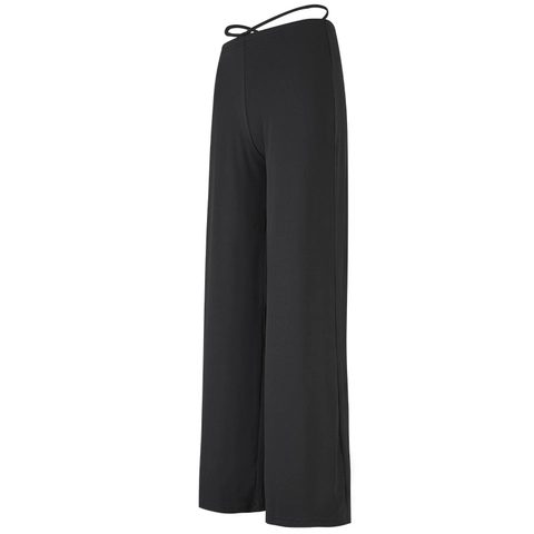 Women Cooling High Waist Yoga Wide Leg Pants Minimalist Casual Lace Up Fitness Trousers For Running Workout Gym Pants