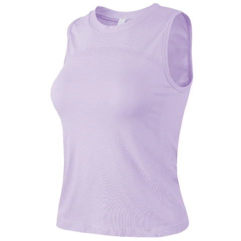 Dames Yoga Tanktop Mouwloos Sneldrogend Ademend Nylon Elastaan Losse Pasvorm Ronde Hals Vest Voor Hardlopen Fitness Workout