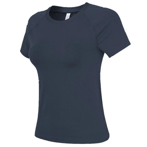 Women's Quick Dry Short Sleeve Running T-Shirt Slim Fit Breathable Fitness Top Raglan Sleeve Gym Workout Sports Activewear