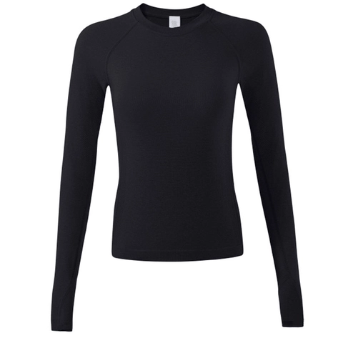 Dames Slim Fit Lange Mouw Yoga Top Sneldrogend Ademend Sport T-Shirt Raglanmouwen Gym Hardlopen Performance Activewear