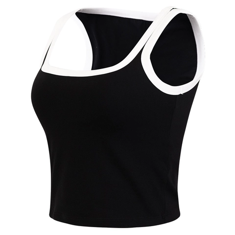Sujetador Deportivo Mujer Bloque de Color Almohadillas Removibles Camiseta Yoga Pilates Transpirable