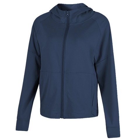 Veste de Sport Décontractée à Capuche pour Femme Fermeture Éclair Manches Longues Yoga Fitness Haut Automne Hiver Manteau d'Entraînement Ample