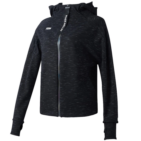 Veste de Sport à Capuche pour Femmes Chiné Top Yoga Course Fermeture Éclair Manches Longues Activewear Avec Passe-Pouces Manteau Fitness