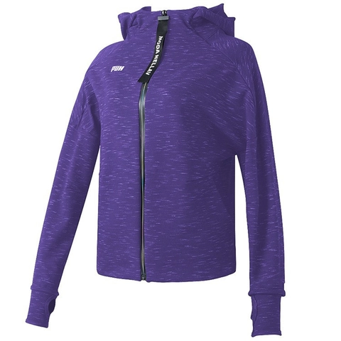 Veste de Sport à Capuche pour Femmes Chiné Top Yoga Course Fermeture Éclair Manches Longues Activewear Avec Passe-Pouces Manteau Fitness