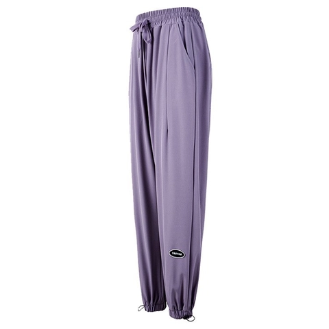 Pantaloni Sportivi da Donna Casual Larghi a Vita Alta Joggers Traspiranti ad Asciugatura Rapida Corsa Yoga Pantaloni Coulisse