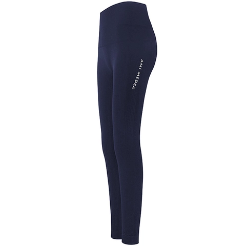 Pantalones de Yoga de Cintura Alta para Mujer Control de Abdomen Transpirables de Secado Rápido Leggings Elásticos para Correr Fitness AMI MEDEA Estampado de Letras
