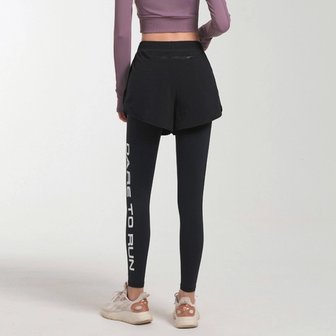 Dames Hoge Taille Buikcontrole Yoga Broek Gelaagd Ontwerp Sport Legging Ademend Hardloop Tights Voor Fitness Training