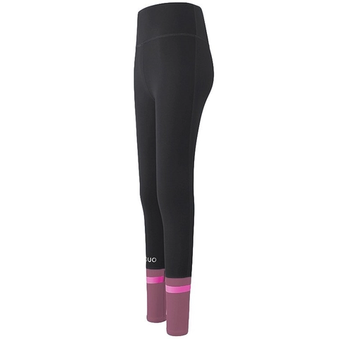 Legging de Sport Femme Taille Haute Color Block Push Up Contrôle du Ventre Pantalon de Yoga Séchage Rapide Fitness Course